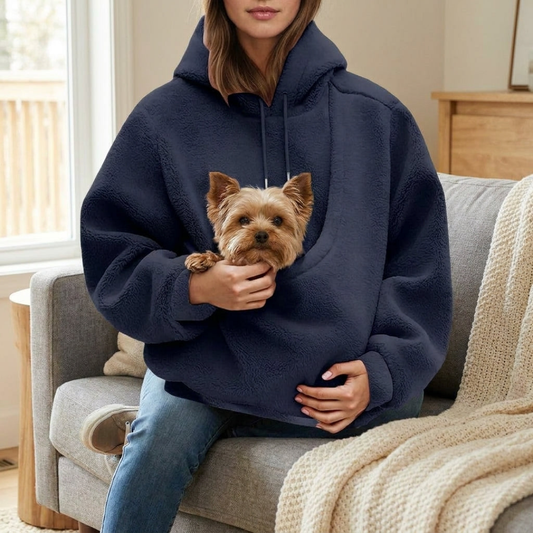 Pouch Hoodie for Hands-Free Pet Carrying