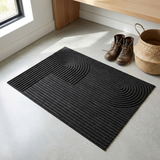 Flow Pattern Mat – Absorbs Moisture With Style - Anthracite tone / 45x75cm