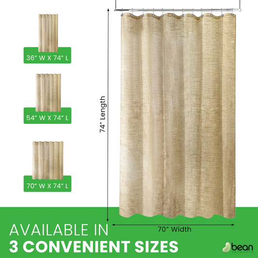 Tenda da doccia in canapa naturale – mantiene il bagno asciutto