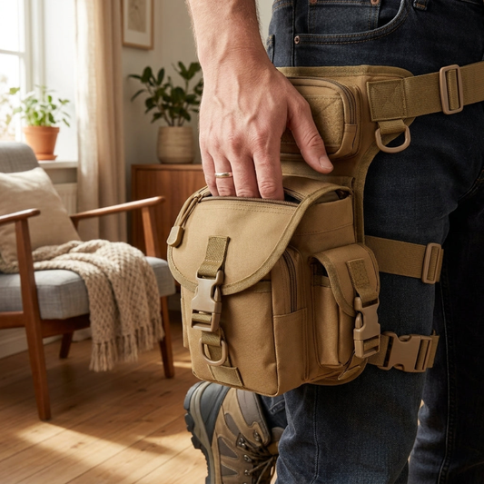 Sac tactique de cuisse pour un rangement mains libres