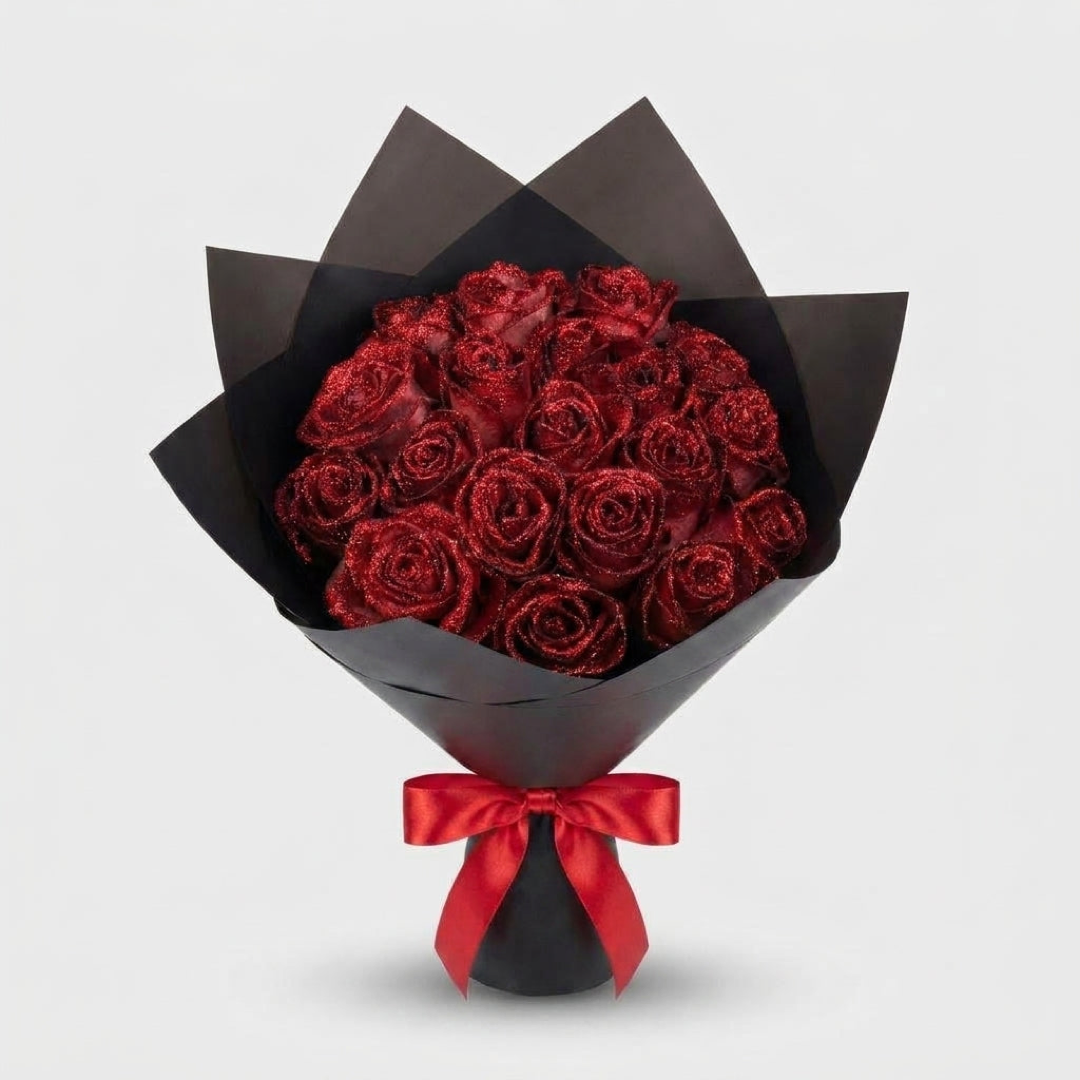Rosa artificial brillante para belleza duradera