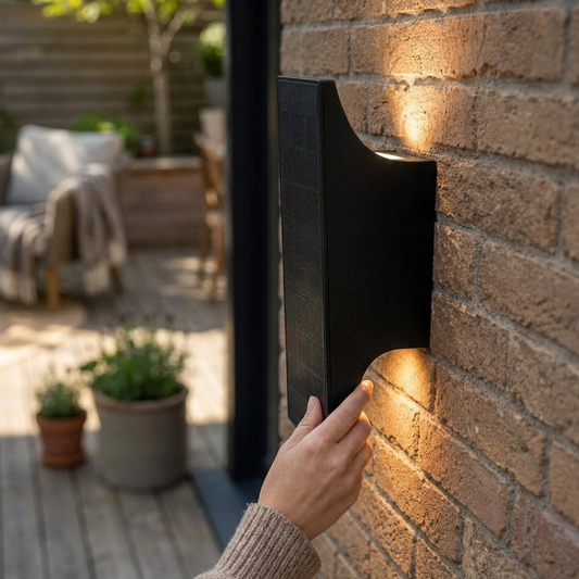 Up & Down Solar Wall Light for Dusk-to-Dawn Glow