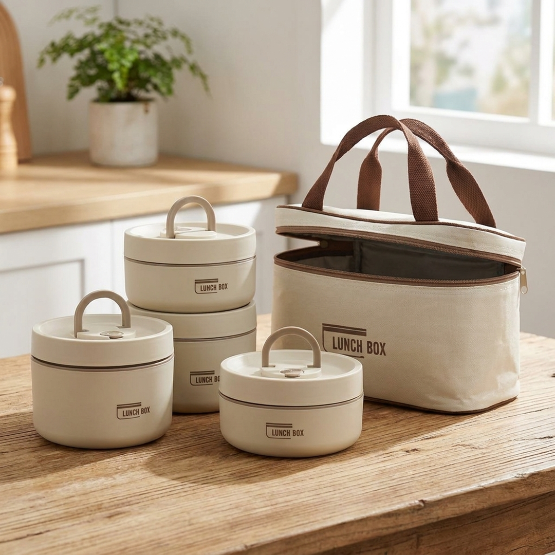 Lunch box isolato impilabile per pasti caldi