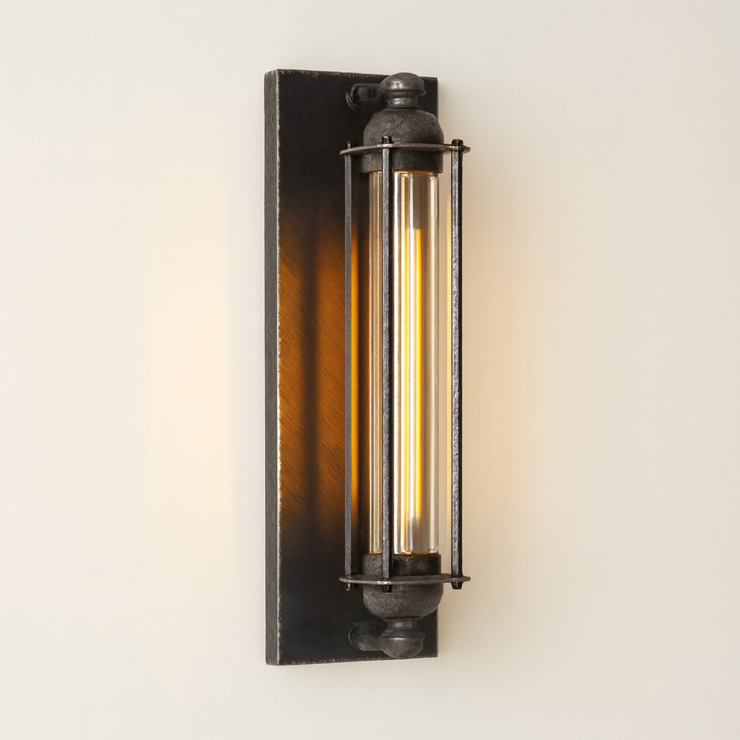 Vintage Metall-Wandleuchte für warmes Licht