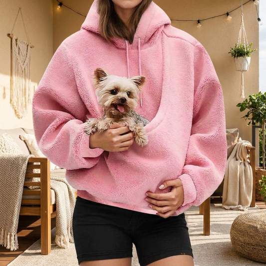 Gezellige dierenzak hoodie voor handsfree dragen  