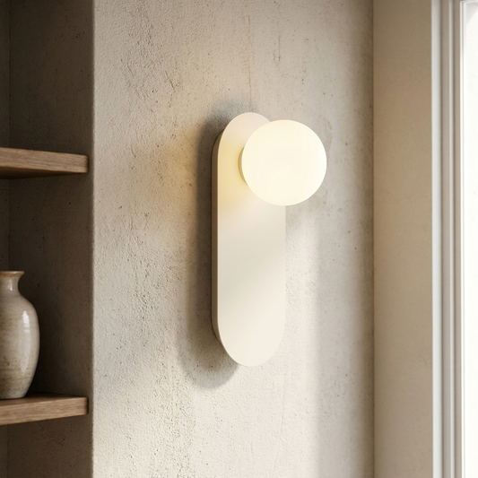 Glazen bol wandlamp – verwelkomende accentgloed