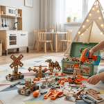100-teiliges Kinderwerkzeugset für praktisches Entdecken