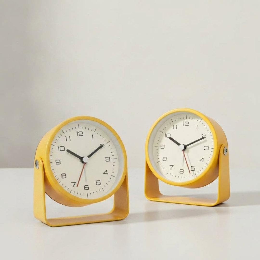 Compact metalen wekker voor stille concentratie  