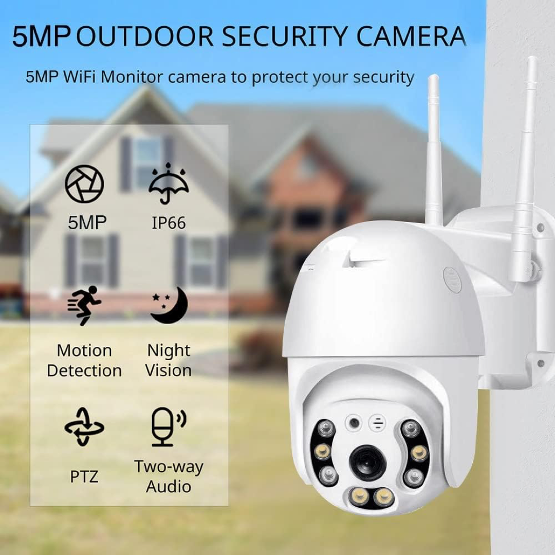 Outdoor WiFi Security Camera for Full-Angle Monitoring