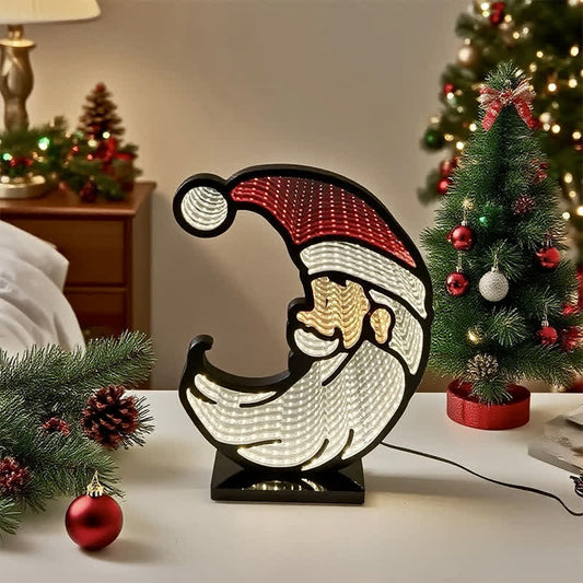 3D-Weihnachtsmann-Infinity-Licht für festlichen Glanz