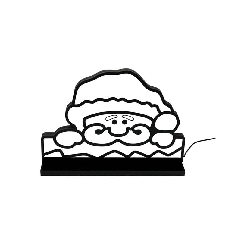 Noční lampička s 3D tváří Santa Clause pro sváteční záři