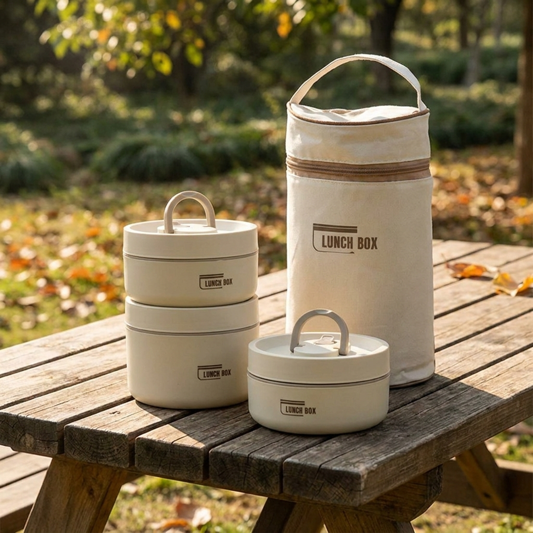 Lunch box isolato impilabile per pasti caldi