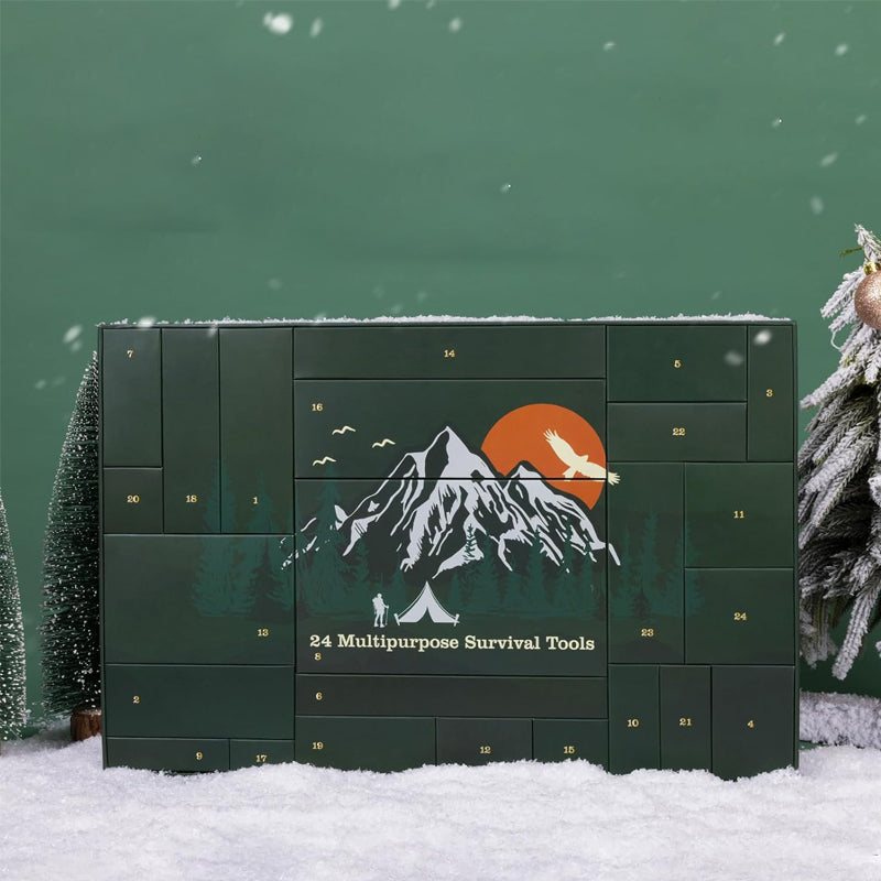 Adventní kalendář s výbavou pro přežití pro každodenní dobrodružství