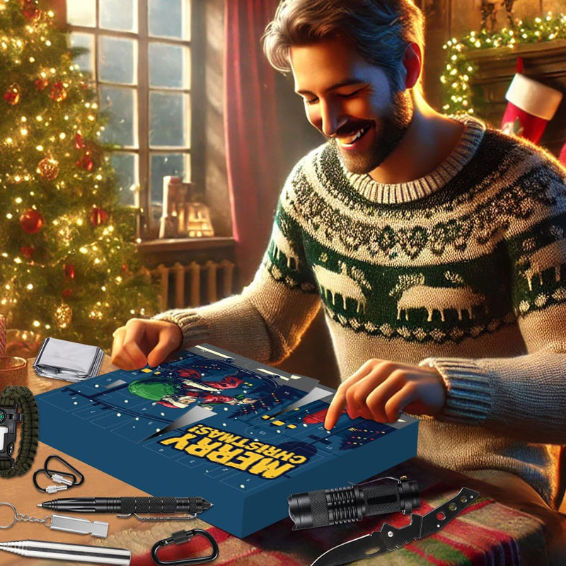 Adventní kalendář s výbavou pro přežití pro každodenní dobrodružství