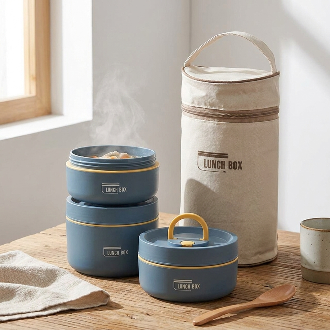 Lunch box isolato impilabile per pasti caldi