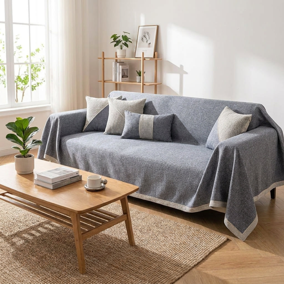 SOFAVERA – Polyester-Sofabezug mit rutschfester Rückseite