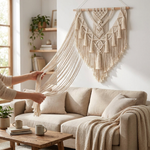 Macramé Wandkleed voor Warme, Gestructureerde Ruimtes