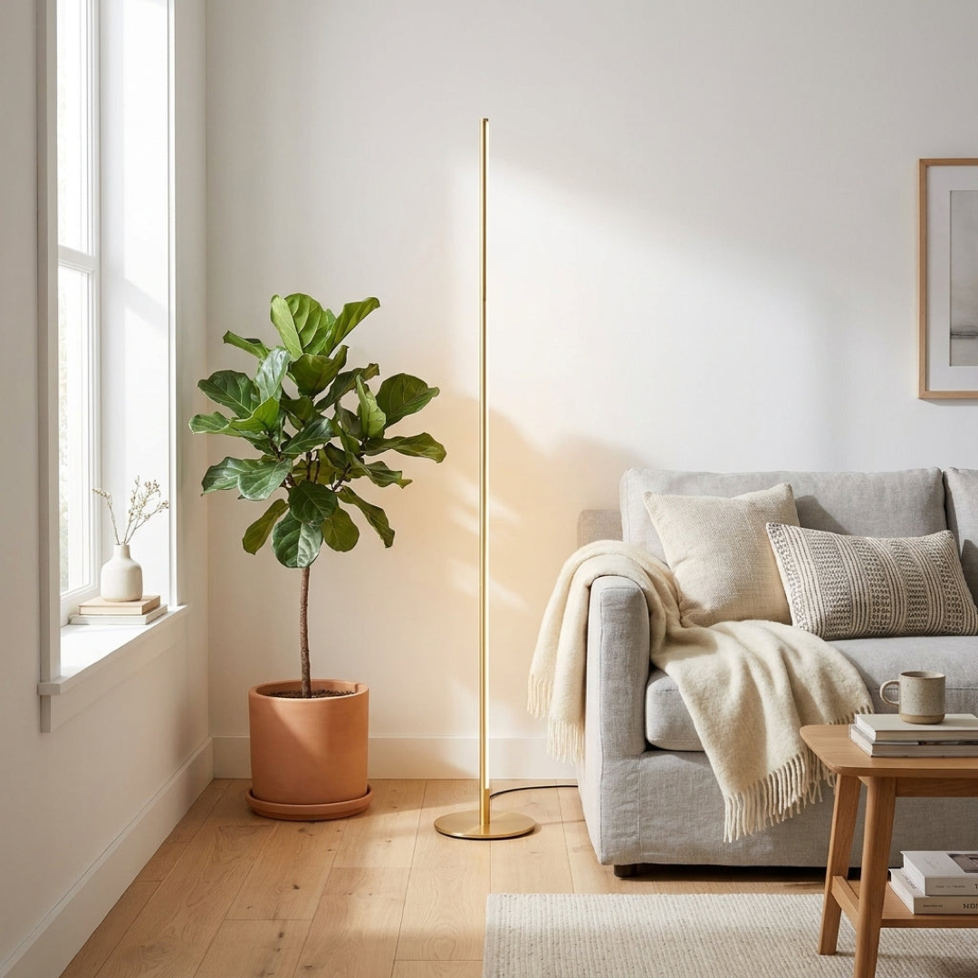 Verstellbare LED-Stehlampe für gemütliche Beleuchtung