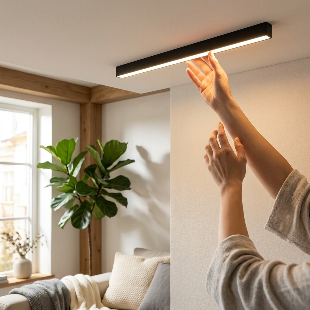 Scandinavische LED-plafondlamp voor heldere verlichting  