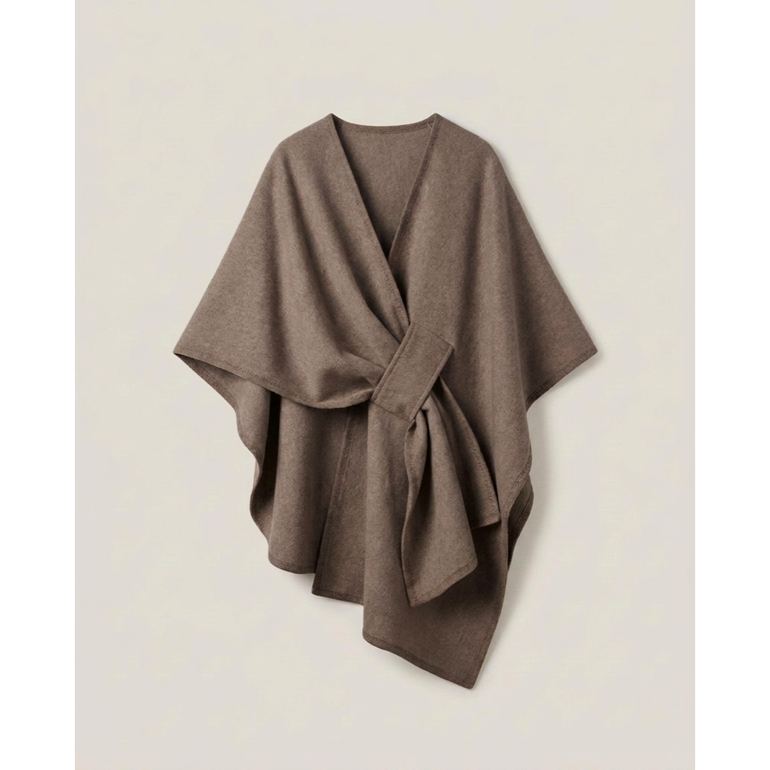 Omkeerbare poncho-wrap voor moeiteloos laagjes dragen  