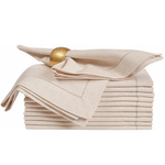 Leinenservietten mit Saumstich für elegantes Essen – 6er Set