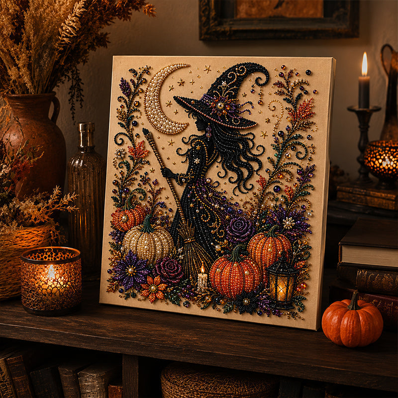 Set de artă cu mărgele, cu tematică de Halloween, pentru decorațiuni festive