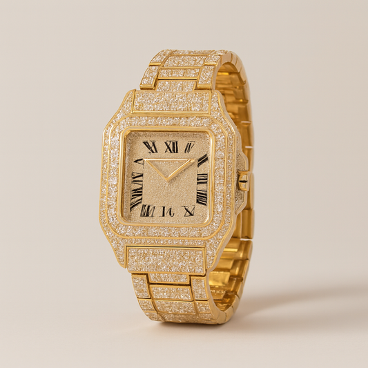 Square Rhinestone Watch for Day-to-Night Style