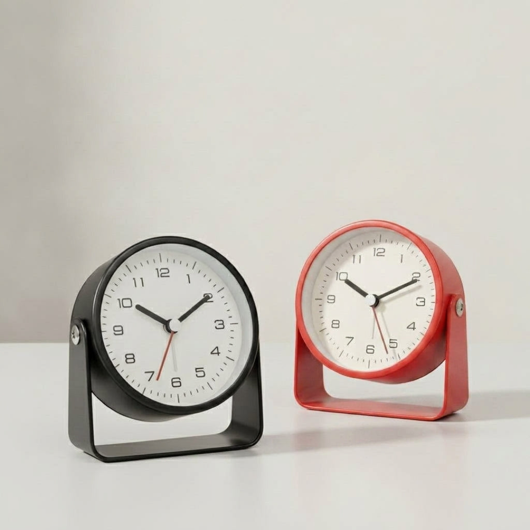 Compact metalen wekker voor stille concentratie  