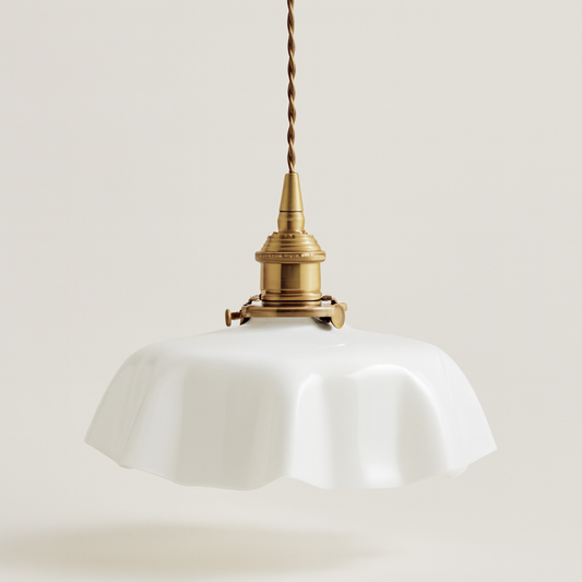 Gerimpelde Glazen Hanglamp voor warme ambiance