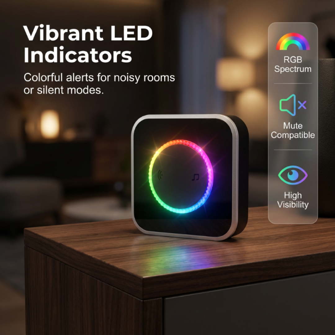 Timbre inalámbrico ColorGlow para alertas visibles