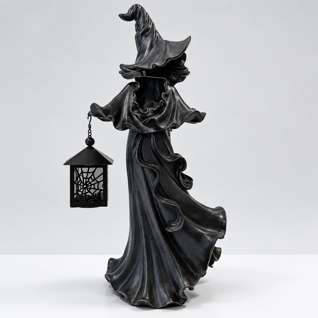 Schwarze Hexenlaterne für gemütliches Halloween-Licht