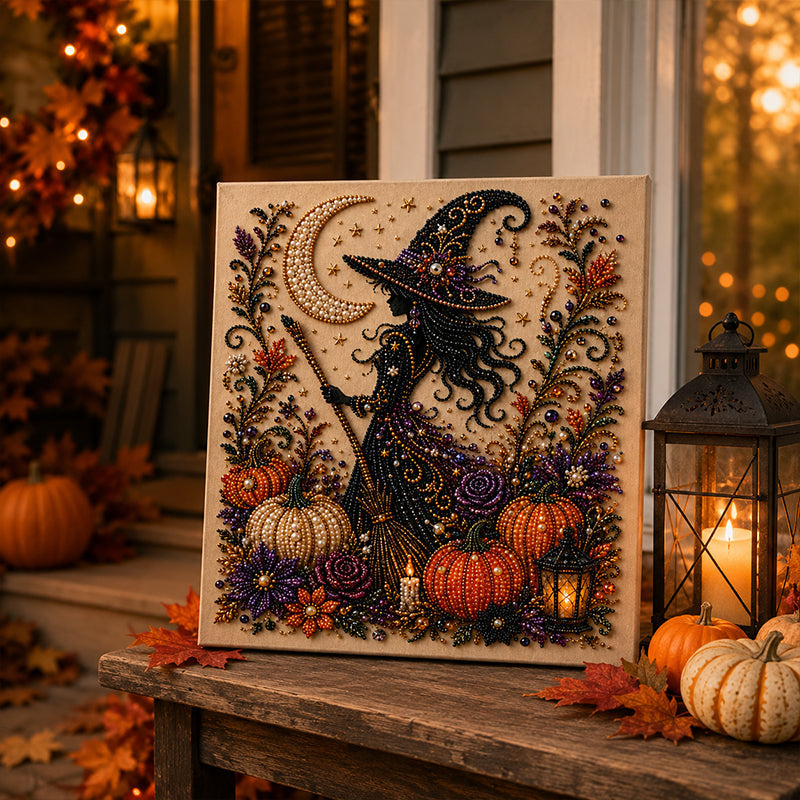 Set de artă cu mărgele, cu tematică de Halloween, pentru decorațiuni festive