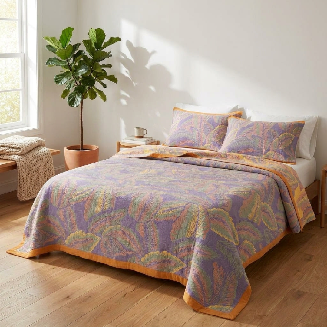 Manta de gasa floral para un sueño fresco y reparador