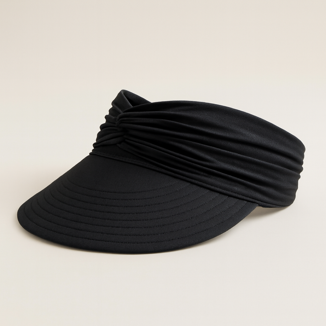 Visera de viaje fruncida para protección solar de ala ancha