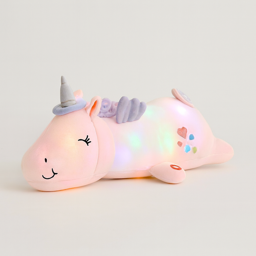Luce Notturna Unicorno di Peluche per Notti Rilassanti
