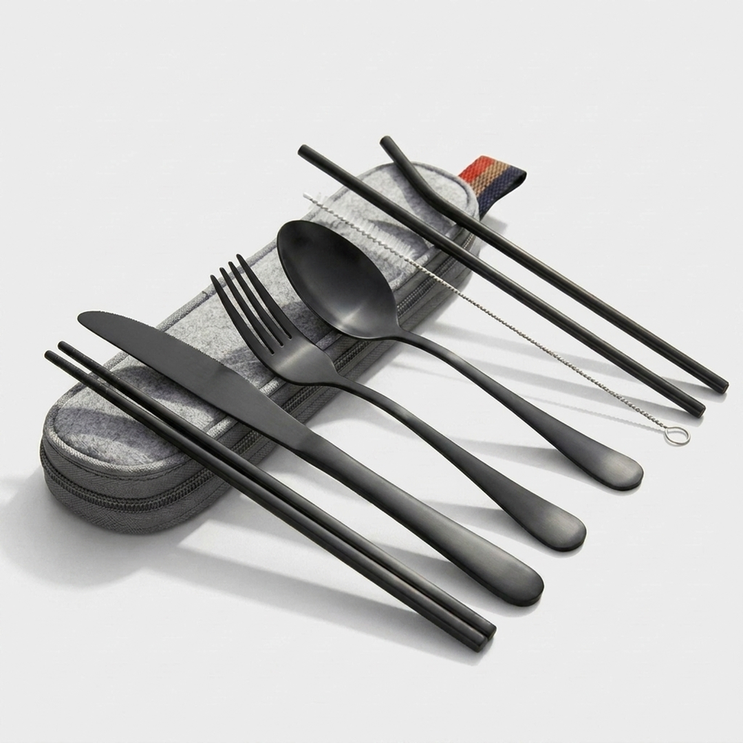 Set di posate da viaggio per pasti ordinati ovunque