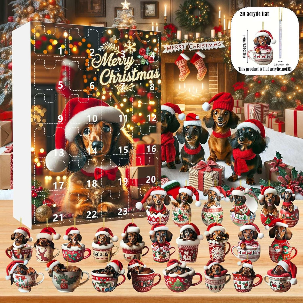Dachshund Advent Calendar For Festive Holiday Decor