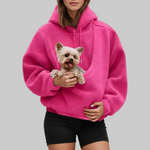 Sudadera con bolsa para llevar a tu mascota con las manos libres
