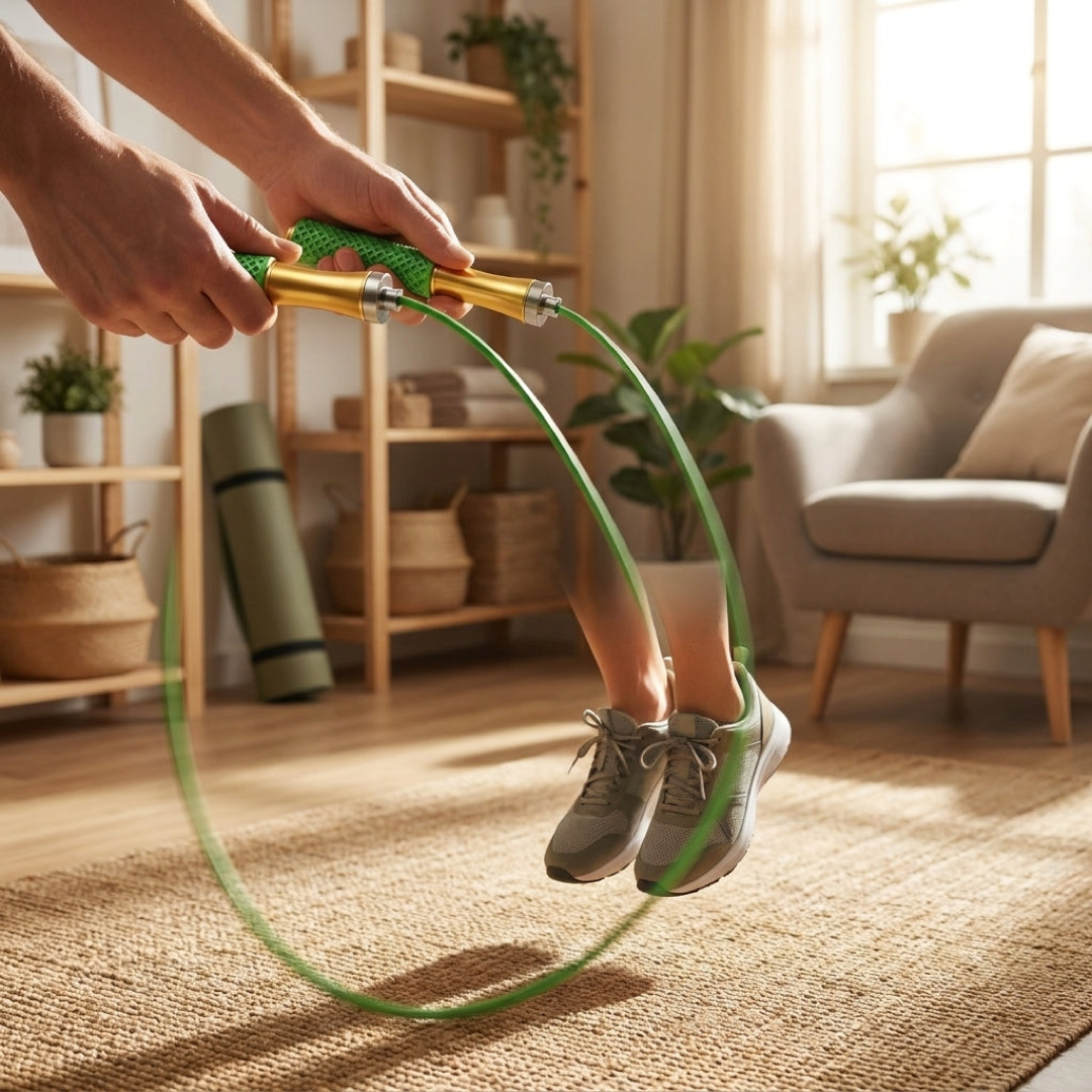 Corde à sauter lestée réglable pour un cardio plus fluide