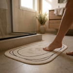 Alfombrilla de baño abstracta para pasos más seguros y secos  