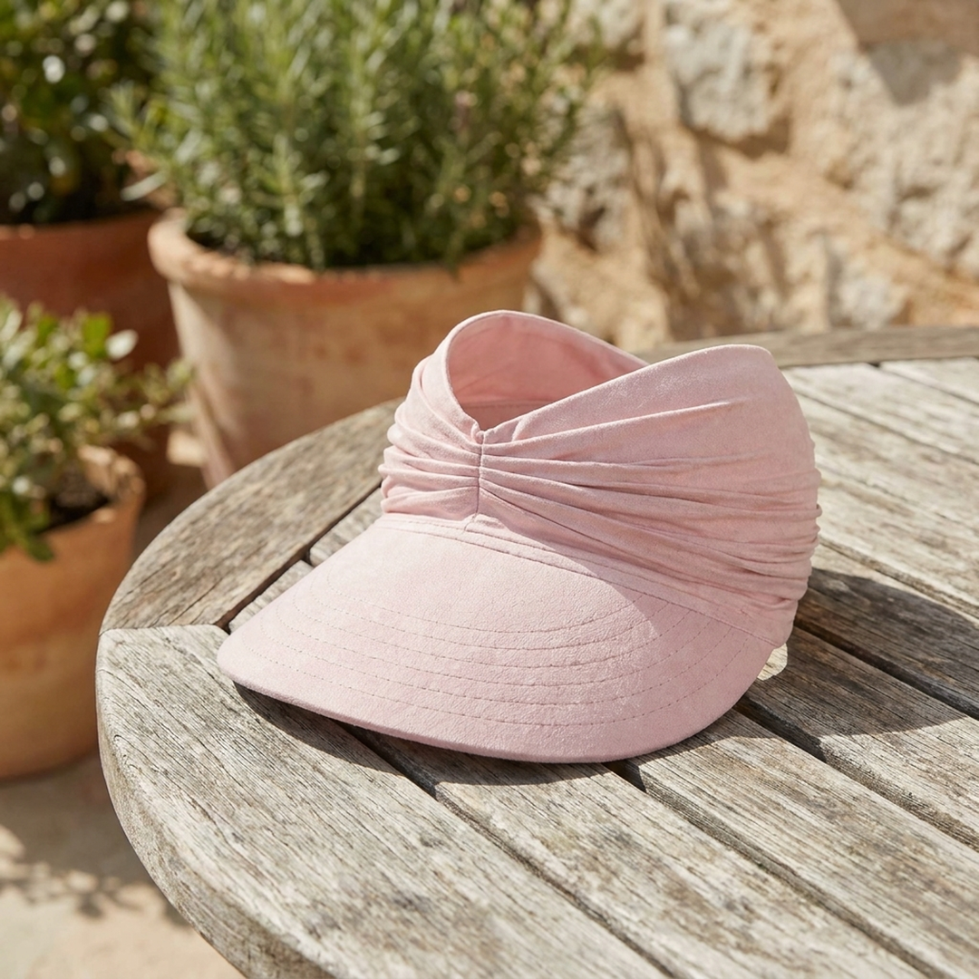 Visera de viaje fruncida para protección solar de ala ancha