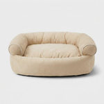 Hondenbank met bolster en knuffelvorm, met wasbare hoes  