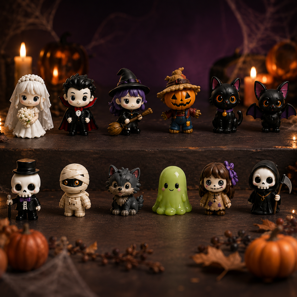 Set de calendar de Advent cu casă bântuită pentru distracție de Halloween