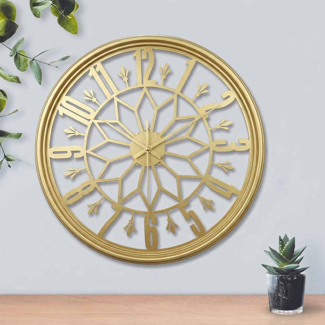 Horloge murale vintage en métal – un temps paisible