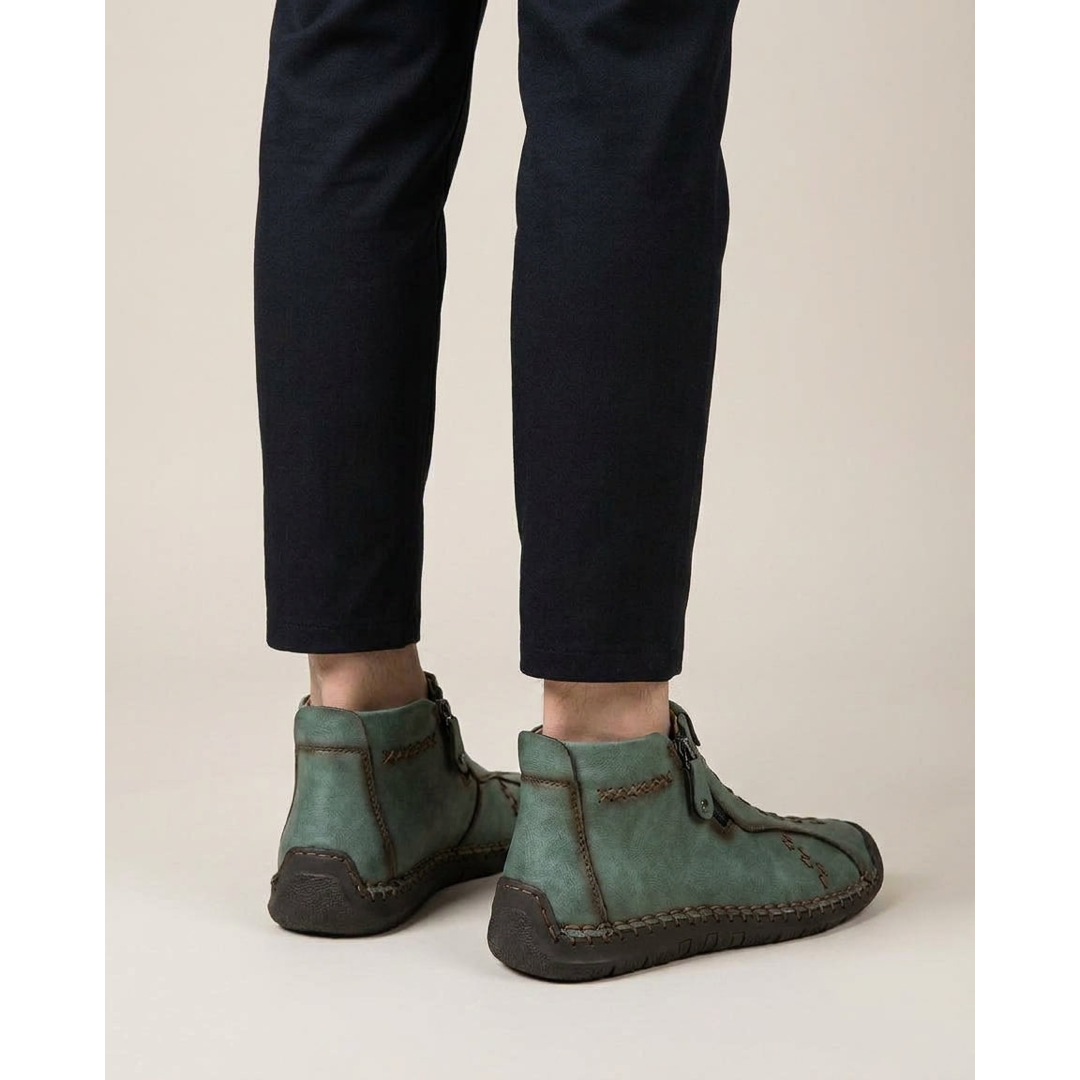 Bottes en PU zippées pour homme pour un enfilage facile