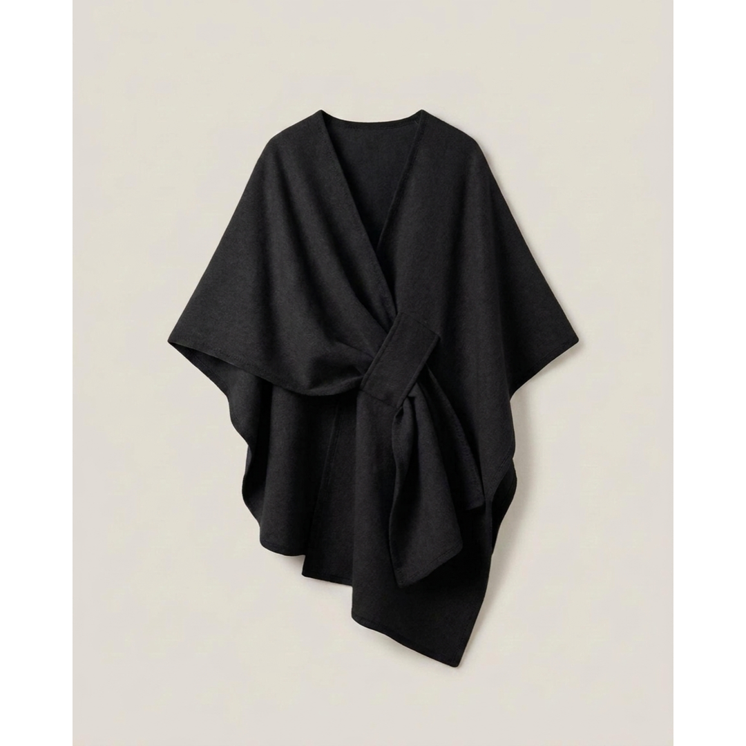 Omkeerbare poncho-wrap voor moeiteloos laagjes dragen  