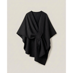 Omkeerbare poncho-wrap voor moeiteloos laagjes dragen  