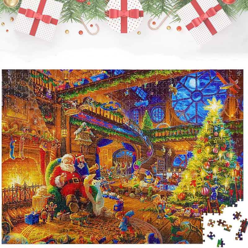 Adventní kalendář s vánočními puzzle pro rodinnou zábavu