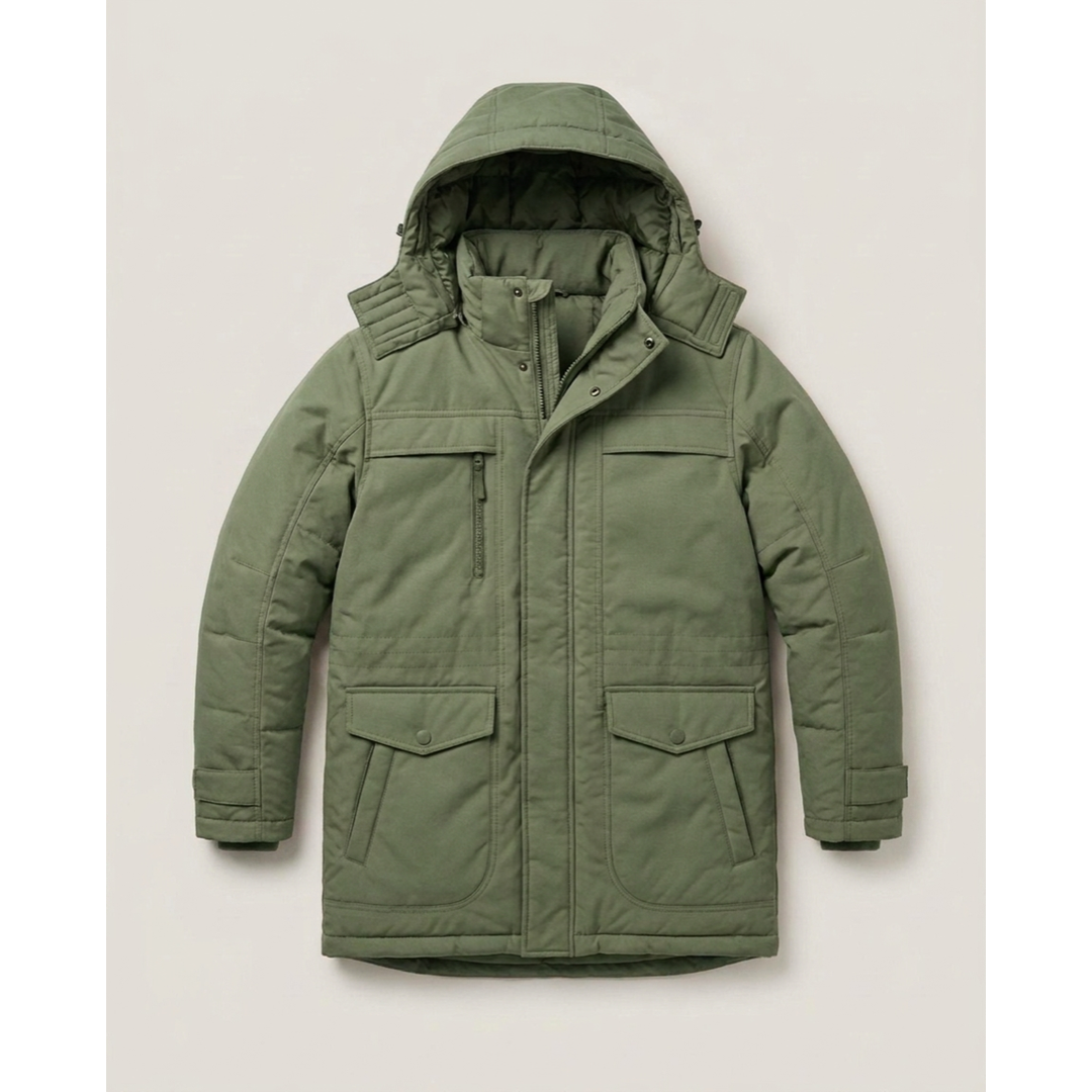 Fleecegefütterter Parka für tägliche Winterwärme  