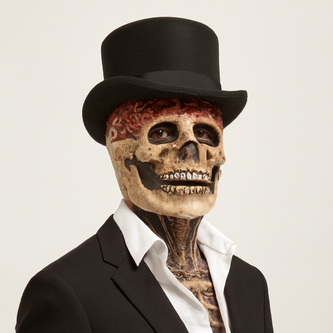 Ontblote Hersenen Schedelmasker voor directe horror